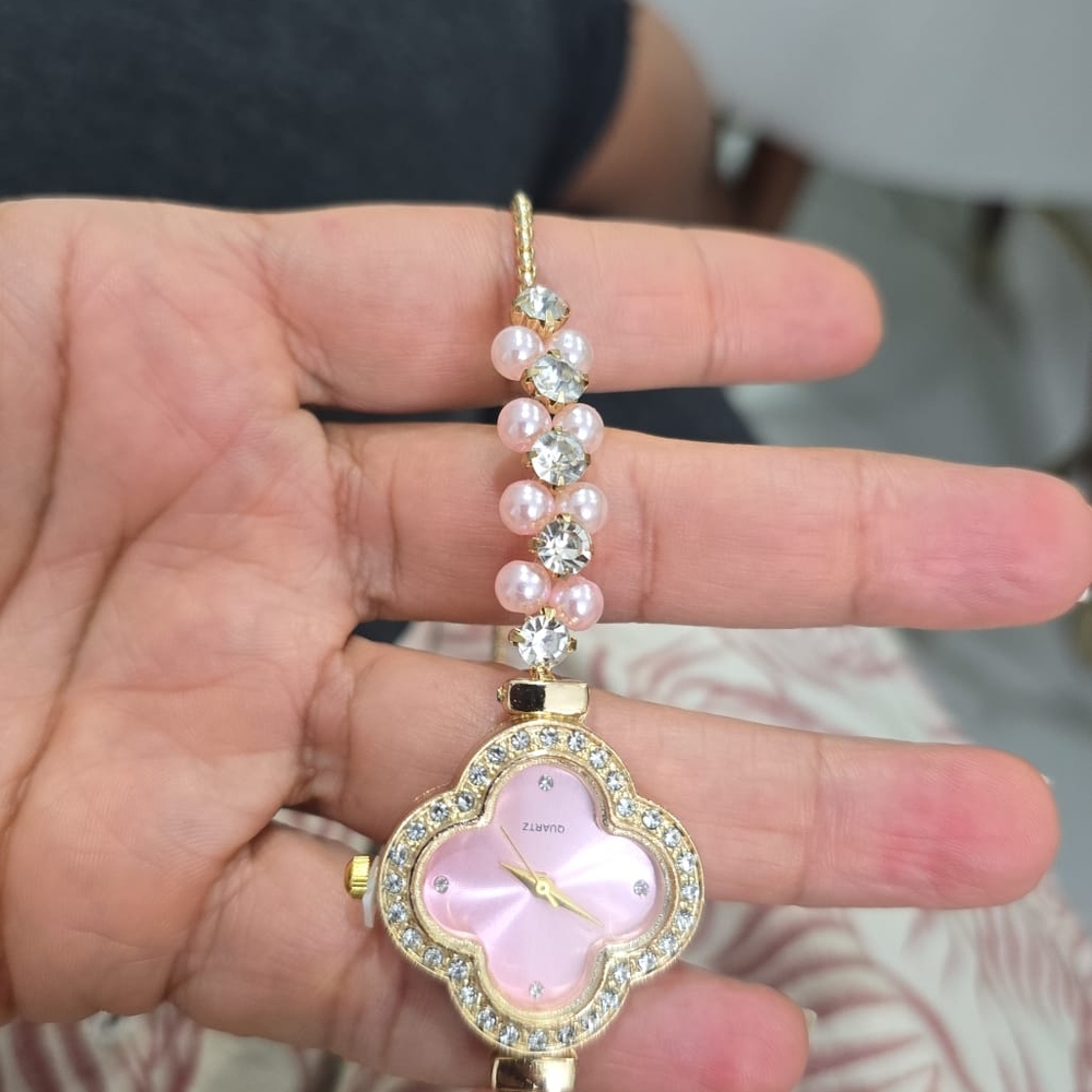 Diamond set color luxury this is unique beautiful super delicate drawstring watc - Picture 3 of 3